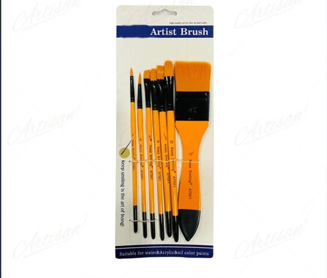 6pcs Artist Brush Set Wide, Flat, Angle & Filbert Paint Brush