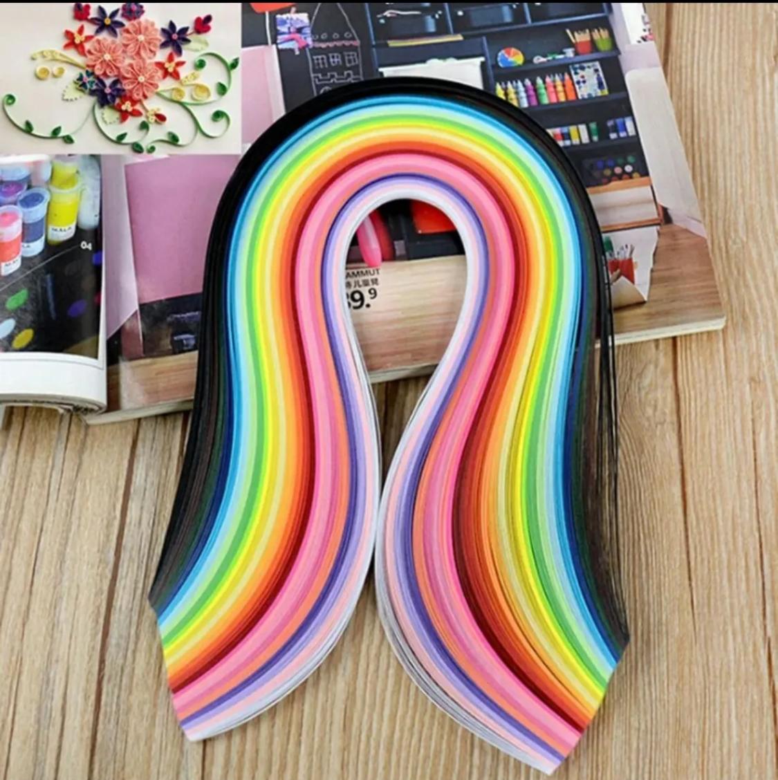 100 X Quilling Paper Strips Origami Paper