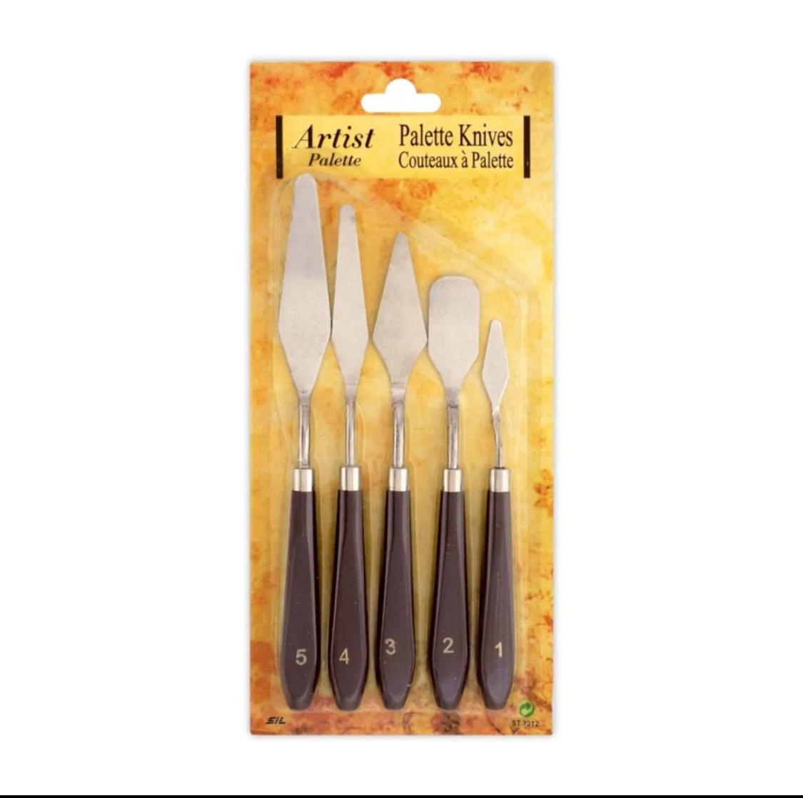 5 PCS DIY Stainless Steel Palette Knives Knife Set