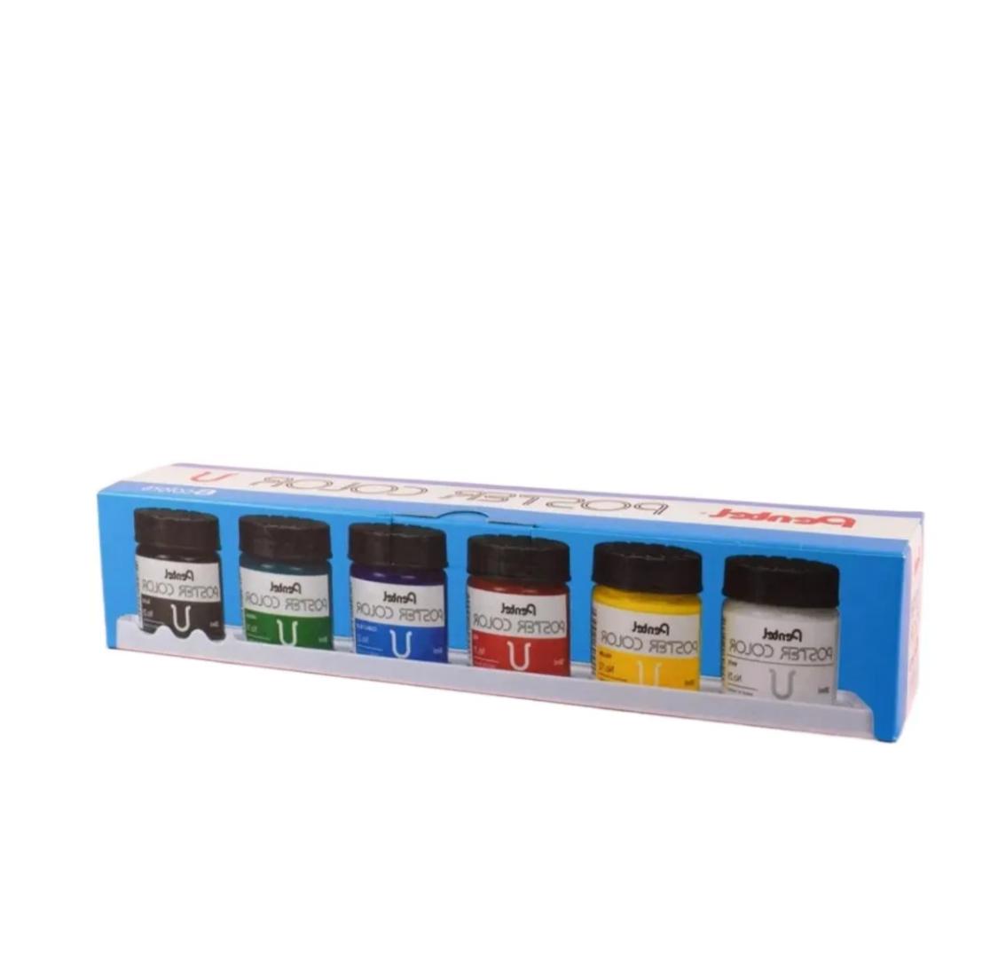 Pentel Poster Colors For Art– 30ml Pack. of 6
