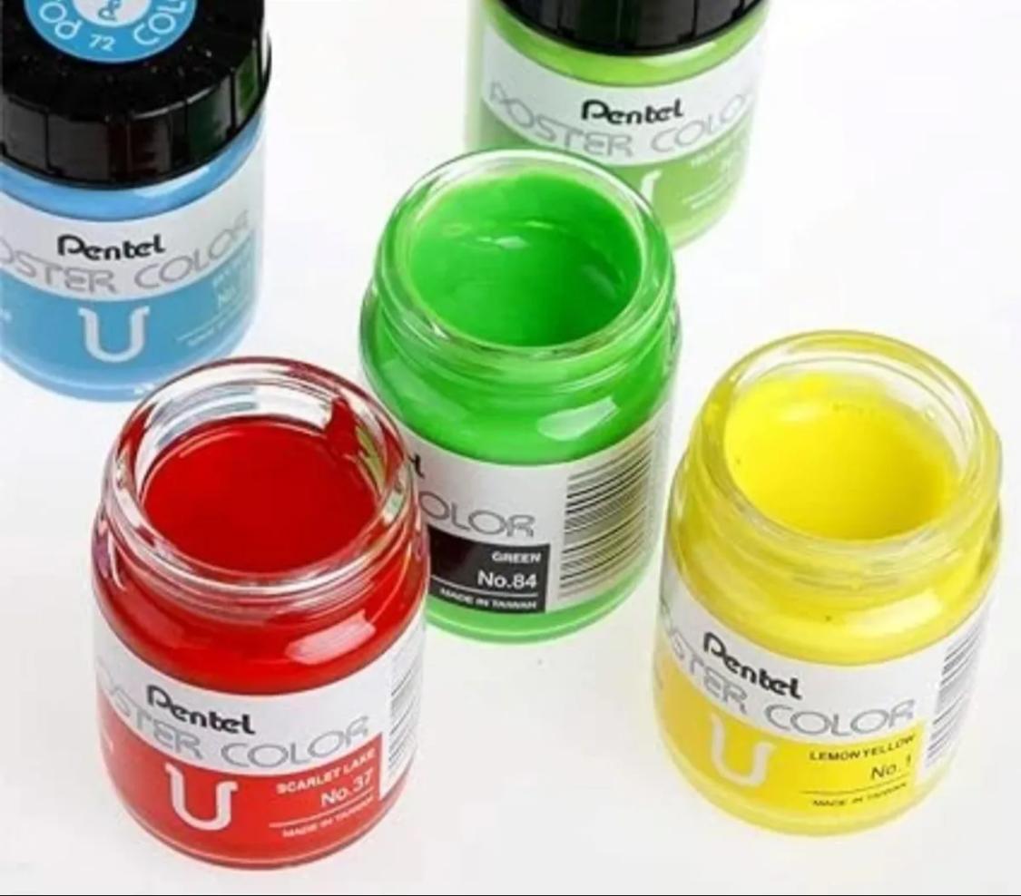 Pentel Poster Colors For Art– 30ml Pack. of 6