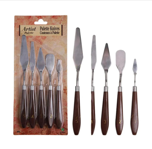 5 PCS DIY Stainless Steel Palette Knives Knife Set