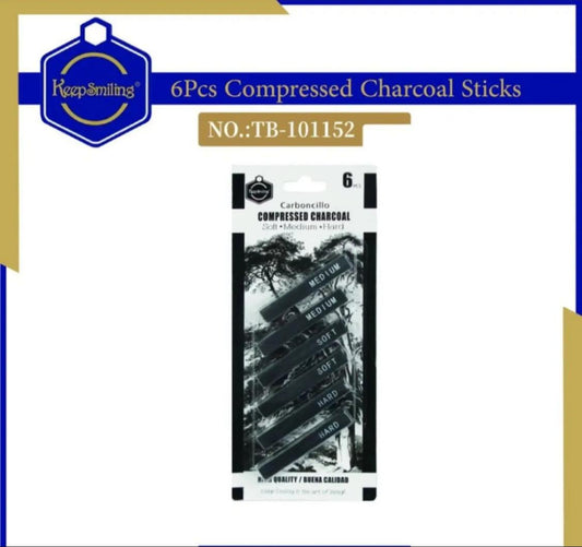 6pcs set Compressed Char_coal Sticks for Sketching
